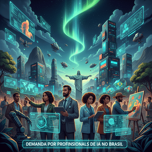 trabalhadores com IA